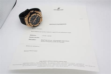 hublot certificate of authenticity|true hublot watches.